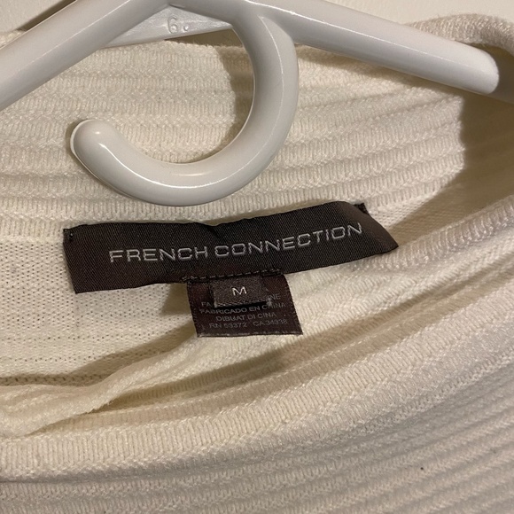 French Connection White Cozy Oversize Cowl Neck Sweater - Picture 6 of 12